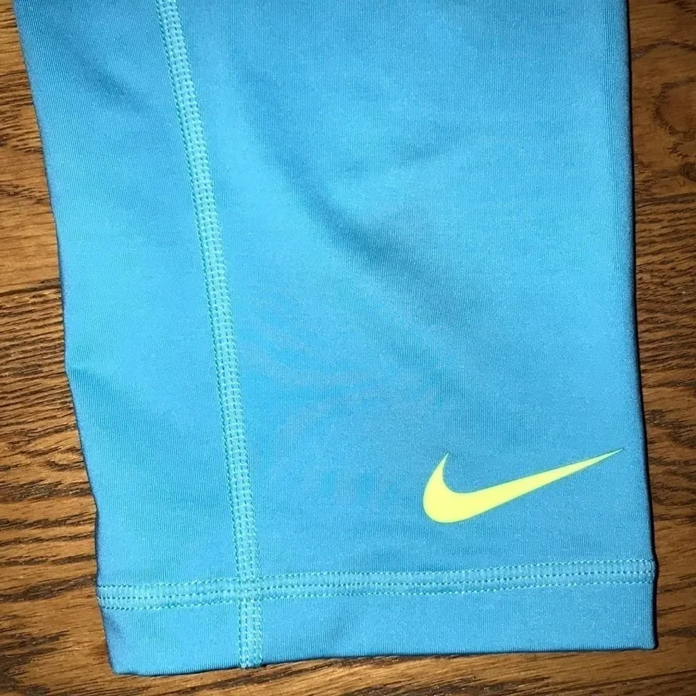 Nike‎ x sacai Pro Women's Blue Green Dri-Fit Capri Leggings Size Small